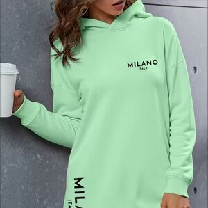 Mint Green Hoodie Dress